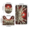 thumbnail image 2 of Bathroom Rugs Sets 3 Piece - Rising Skeletons Red Sun Absorbent Non Slip Bath Mats, U-Shape Toilet Lid Cover, Contour Mat, Soft Washable Shower Mats Bath Rug Mat for Bathroom Tub Toilet, 2 of 7