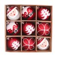 thumbnail image 1 of Visland 9Pcs/Set Hanging Ball Decor Exquisite Workmanship Easy to Use Plastic Round 2.4 Inch Christmas Bauble Pendant for Home, 1 of 8
