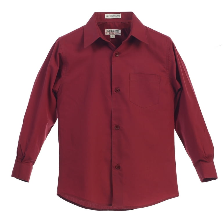 Burgundy dress 2024 shirt walmart