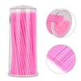 thumbnail image 2 of 200 Pcs Brosses Micro Jetables Applicateurs Baguettes de Mascara pour Extensions de Cils, Couleur Rose, 2 of 8