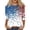 Blue, variant on Women’s Long Sleeve Crew Neck Star Print Casual Pullover Top Gradient Pattern Lightweight Loose Fit Blouse for Everyday Wear Blue L