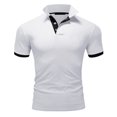 thumbnail image 5 of kamemi Men Polo Men's Classic Fit Short Sleeve Dual Tipped Collar Polo Shirt(White,8XL), 5 of 5