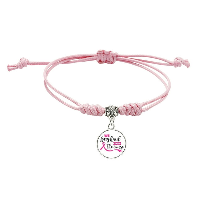 Hearth & Gear Cancer Awareness Bracelets For Women Handmade Adjustable Cord Bracelet Thread Ribbon Cancer Bracelet Courage Friendship Support Cancer Pa Necklaces And Rings Set Gbd800 Wedding Day