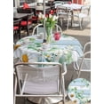 thumbnail image 5 of Outdoor Tablecloths with Umbrella Hole & Zipper, Daisy Spring Floral Round Tablecloth 54 Inch, Eucalyptus Leaves Watercolor Wooden Waterproof Table Cloth, Patio/Pool/Picnic Table Covers, 5 of 8