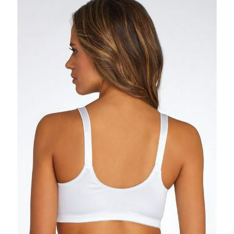 Women's Bali DF1003 Double Support Front Close Wirefree Bra (White