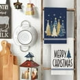 thumbnail image 3 of Blue Xmas Tree Merry Christmas Kitchen Towels Dish Towels, 18x26 Inch Farmhouse Star Snowflakes Decoration Cleaning Set of 2, 3 of 12
