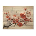 thumbnail image 3 of Designart "Pansies Flowers Asian Painting I" Asian Print on Natural Pine Wood, 3 of 5