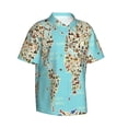 thumbnail image 2 of Easygdp World Travel Line Icons Map Men's Hawaiian Shirts Print Lapel Short Sleeve for Beach, vacation, party, casual occasions - Small, 2 of 9