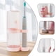 thumbnail image 4 of Soporte con vaso y tapa de vaso, organizador de baño de plástico para pasta de dientes y brochas de maquillaje, 4 of 7