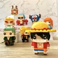 thumbnail image 3 of Bloques de construcción de One Piece BrickHeadz Luffy Nami Chopper Sanji Zoro Usopp Ace Franky Brook Robin Figuras de ladrillo Juguetes para niños Regalo, 3 of 4