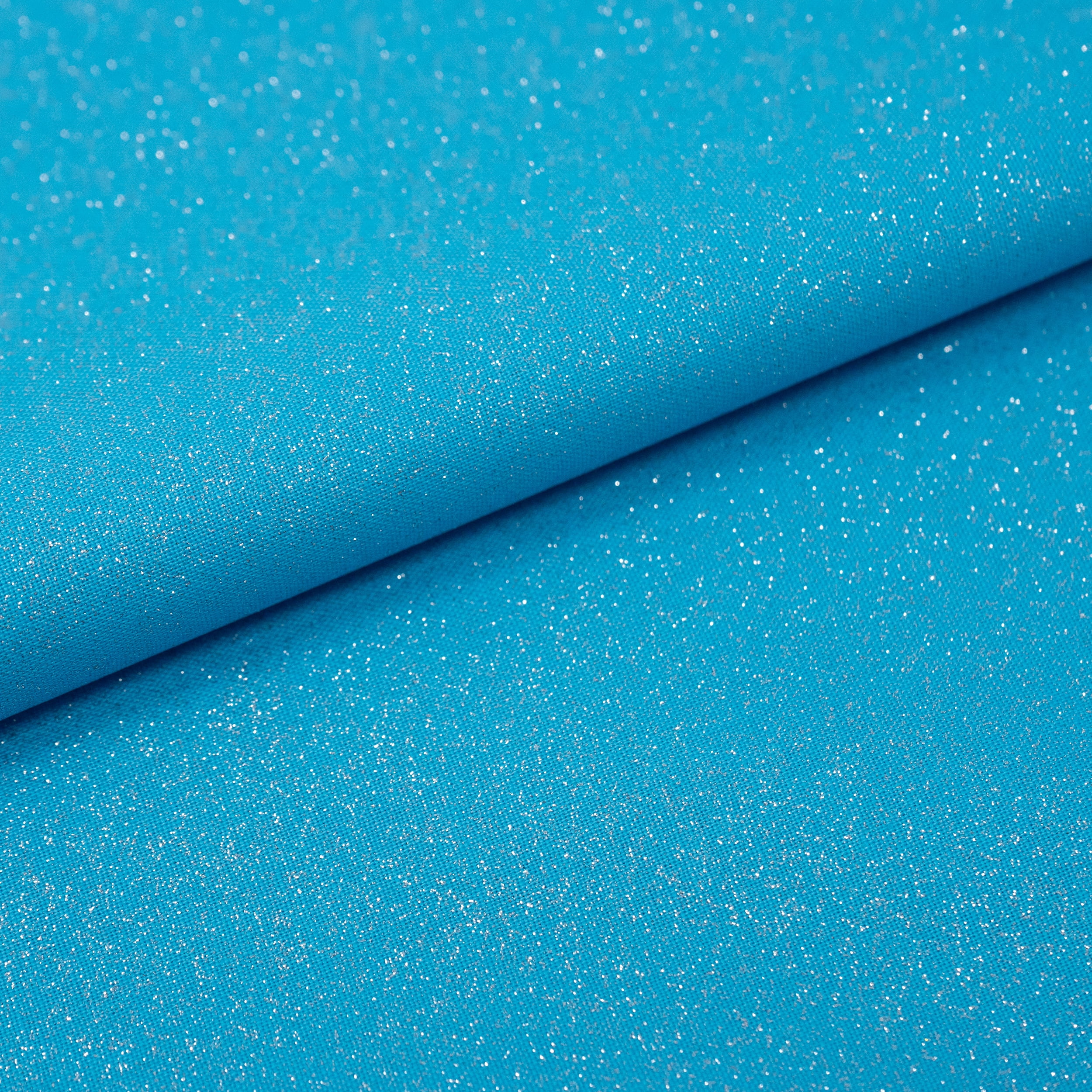 Singer Fabric, 100% Cotton, Sewing & Crafting, 44" Wide, Solid Teal Glitter, Cut by Yard