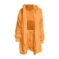 thumbnail image 4 of clear 50% off Usmixi Womens Pajama Set Fleece Pajamas Sets for Women Winter Cozy Fuzzy Plush 3 Piece Outfits Fluffy Sherpa Cardigan Coat and Tank Shorts Suits Homewear Loungewear Sets, 4 of 6
