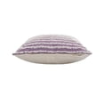 thumbnail image 3 of Laddha Home Designs Hand-Stitched Striped Cotton Throw Pillow Cover - 20" - Purple and White, 3 of 6