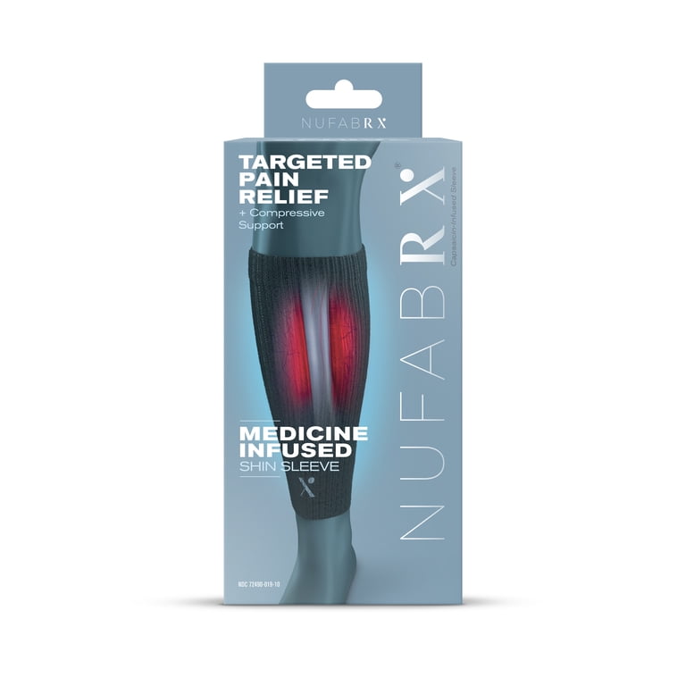 Nufabrx Pain Relieving Compression Calf Sleeve for Men and Women