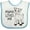White and Blue, variant on Inktastic Mama Loves Me Cute Goat Boys or Girls Baby Bib