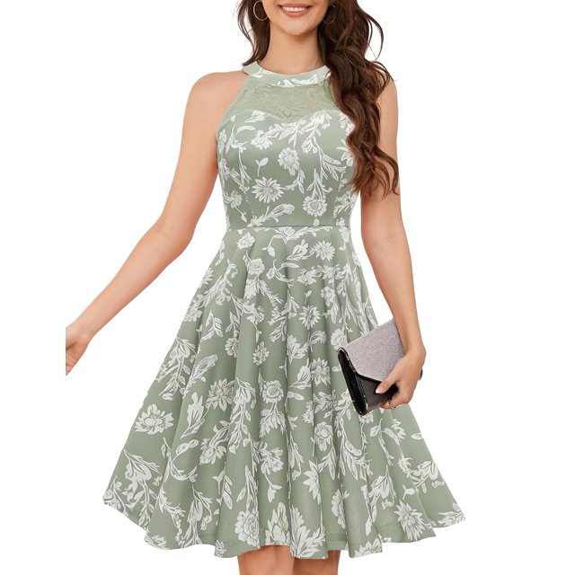 Vestido Bbonlinedress Summer Floral Green para mujer 3XL