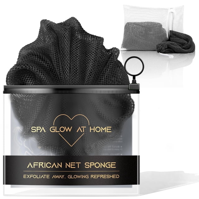Esponja Africana de Red para Exfoliación Corporal SpiralScgv Negra