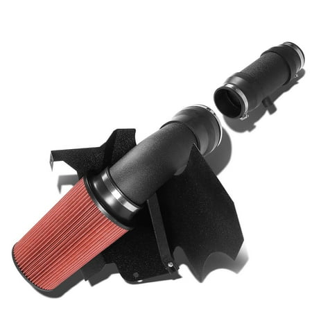 - For 1999 to 2004 Ford Super Duty / Excursion 6.8 V10 Black -Coated Aluminum Cold Air Intake Pipe+Heat Shield+Red Filter 01 02 03