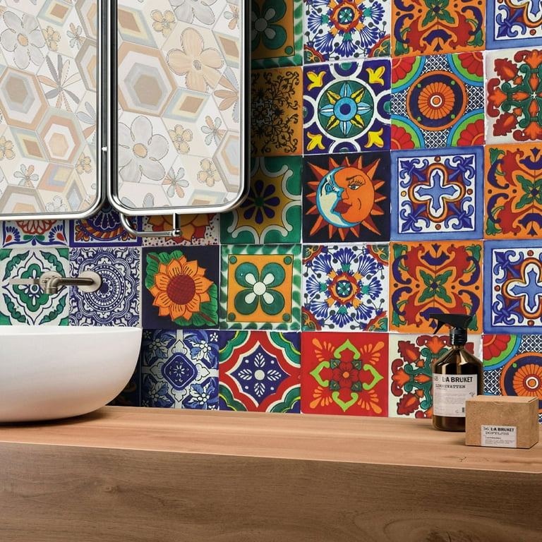 UKAP 10Pcs Mosaic Pattern Waterproof Wall Tile Stickers Peel and Stick Tile Kitchen Backsplash Wallpaper Sticker 15x15cm/20x20cm UKAP 10Pcs Mosaic Pattern Waterproof Wall Tile Stickers Peel and Stick Tile Kitchen Backsplash Wallpaper Sticker 15x15cm/20x20cm