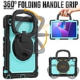 thumbnail image 3 of for Lenovo Tab 10.1/ Tab K10C Case 10.1 inch 2025, 360 Rotating Shockproof Cover with Stand, Handle, Shoulder Strap, Sky Blue Panel, 3 of 7