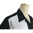 thumbnail image 5 of Black Men Shirts Solid Color Vintage Style Casual Tops, 5 of 6