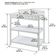 thumbnail image 5 of Badger Basket Simply Stylish 2-Shelf Wooden Diaper Baby Changing Table, White, 5 of 9