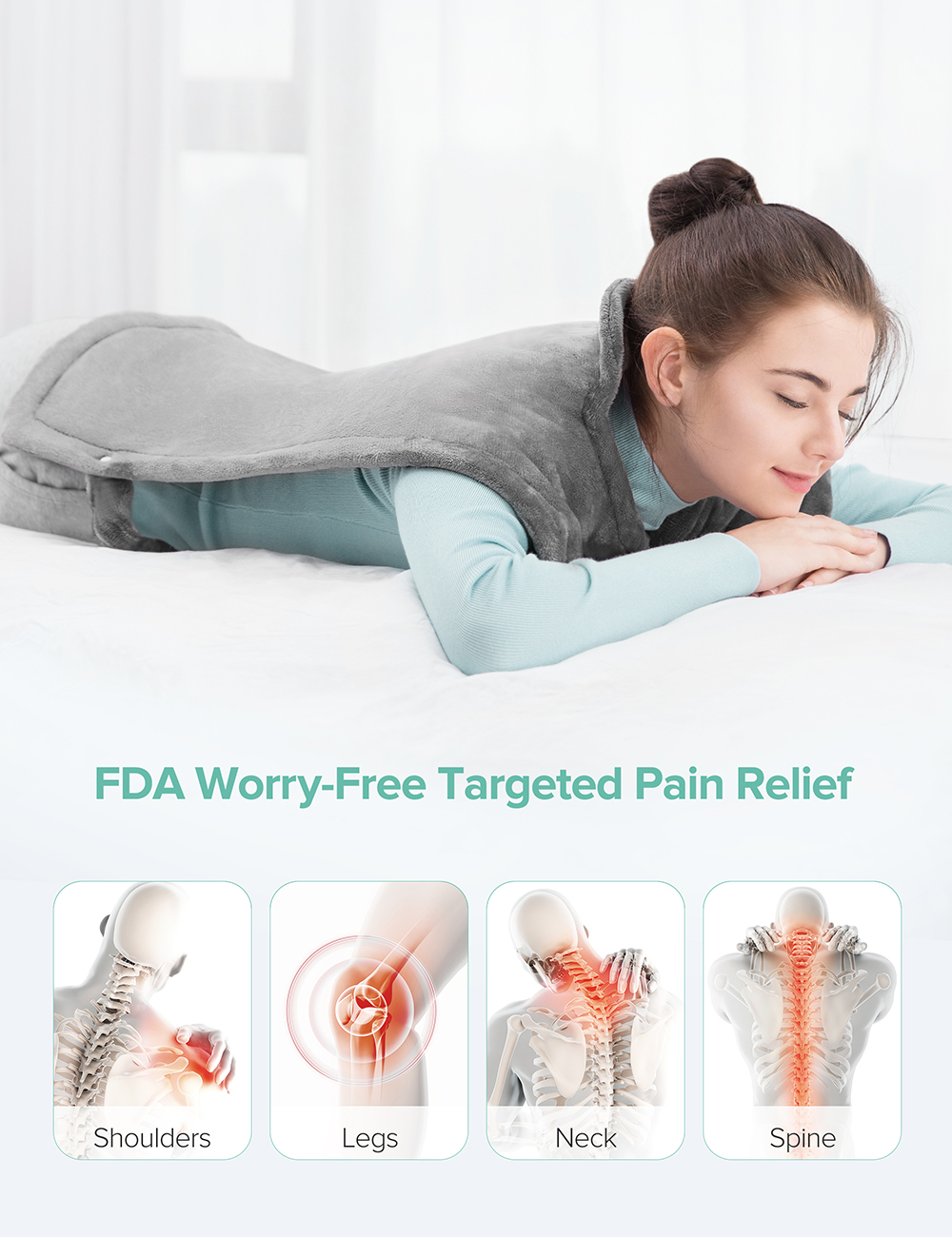 Sable Large Electric Heating Pad for Back & Neck Relief photo 6