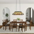 thumbnail image 3 of CHLOE Lighting VINCENT Mission Tiffany-Style 3 Light Island Pendant 28" Wide, 3 of 4