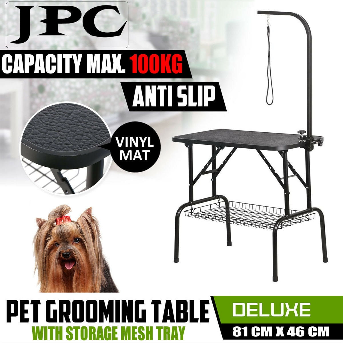 Professional Pet Dog Cat Show Folding Grooming Table Non Slip Surface