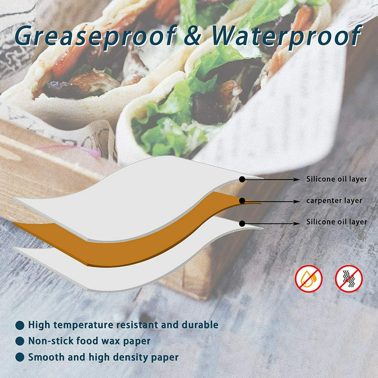 25Pcs Deli Wax Paper for Food, Basket Liners Food Picnic Paper