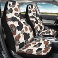 thumbnail image 3 of Renewold Black Daisy Brown Cow Print Car Seat Cover for Front Seat Set of 2, Breathable Front Seat Cover Protection Interior Accessories Universal Fit Most Cars, 3 of 7