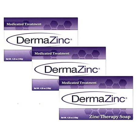 Dermalogix DermaZinc Zinc Therapy Medicated Treatment Bar Soap - NEW LARGER SIZE BARS by DermaZinc