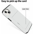 thumbnail image 3 of for iPhone 13 Mini Case with Card Holder,for iPhone 13 Mini Wallet Case Anti-Scratch Dual Layer Hidden Pocket Phone Case Shockproof Cover Compatible with for iPhone 13 Mini 5G-White, 3 of 12