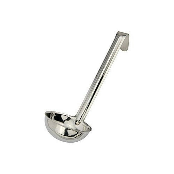 Winco LDI-30SH, 3 Oz 6.5-Inch One Piece Stainless Steel Soup Short Handle Ladle, NSF