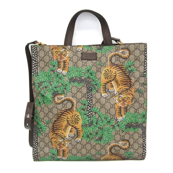 Pre-Owned Gucci Tiger Print 450950 Men,Women GG Supreme,Leather Handbag,Shoulder Bag... (Good)