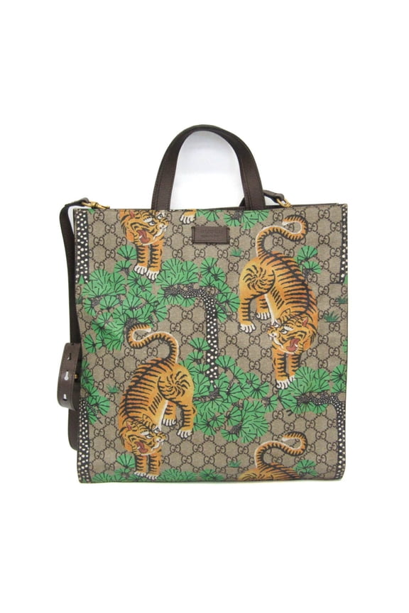 Pre-Owned Gucci Tiger Print 450950 Men,Women GG Supreme,Leather Handbag,Shoulder Bag... (Good)