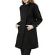 thumbnail image 1 of Abrigo Midi Doble Botón para Mujer Chic Inspire, Color Negro, Cuello Alto, Manga Larga, 1 of 8