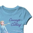 thumbnail image 3 of Disney Frozen Elsa Glitter Courage is Calling Big Girl's T-Shirt - Size 10-12, 3 of 4