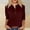 Wine, variant on QHWAUAKFBN T Shirts For Women Trendy Loose Fit V Neck Colorful Shiny Geometric Print Button Three Quarter Sleeve Tshirts Top