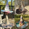 thumbnail image 6 of Jollup Halloween Witch Hat Vintage Cottagecore Style, Handmade Quilt Witch Hat, Renaissance Costume Witchy Vibes, 6 of 9