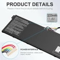 thumbnail image 6 of 11.4V/36Wh AC14B18J Battery For Acer Chromebook CB5-571 CB3-111 C810 C910 USPS, 6 of 8