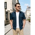 thumbnail image 6 of Button Down Shirts for Mens Work Casual Relaxed Fit Summer Shirt Short Sleeve Tops with Two Pockets, 6 of 9