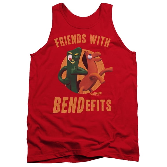Gumby Bendefits Adult Tank Top Red