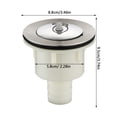 thumbnail image 3 of TOWED22 Household Stainless Steel Durable Material Downcomer Balcony Laundry Pool Mop Sink Sink Accessories,Silver, 3 of 5