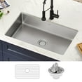 thumbnail image 2 of KRAUS Dex 32” Undermount 16 Gauge Stainless Steel Single Bowl Kitchen Sink, 2 of 7
