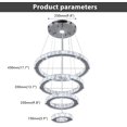 thumbnail image 3 of diisunbihuo 4 Rings Crystal Chandeliers Modern LED Round Ceiling Lights Fixtures Pendant Lighting(Cool White), 3 of 6