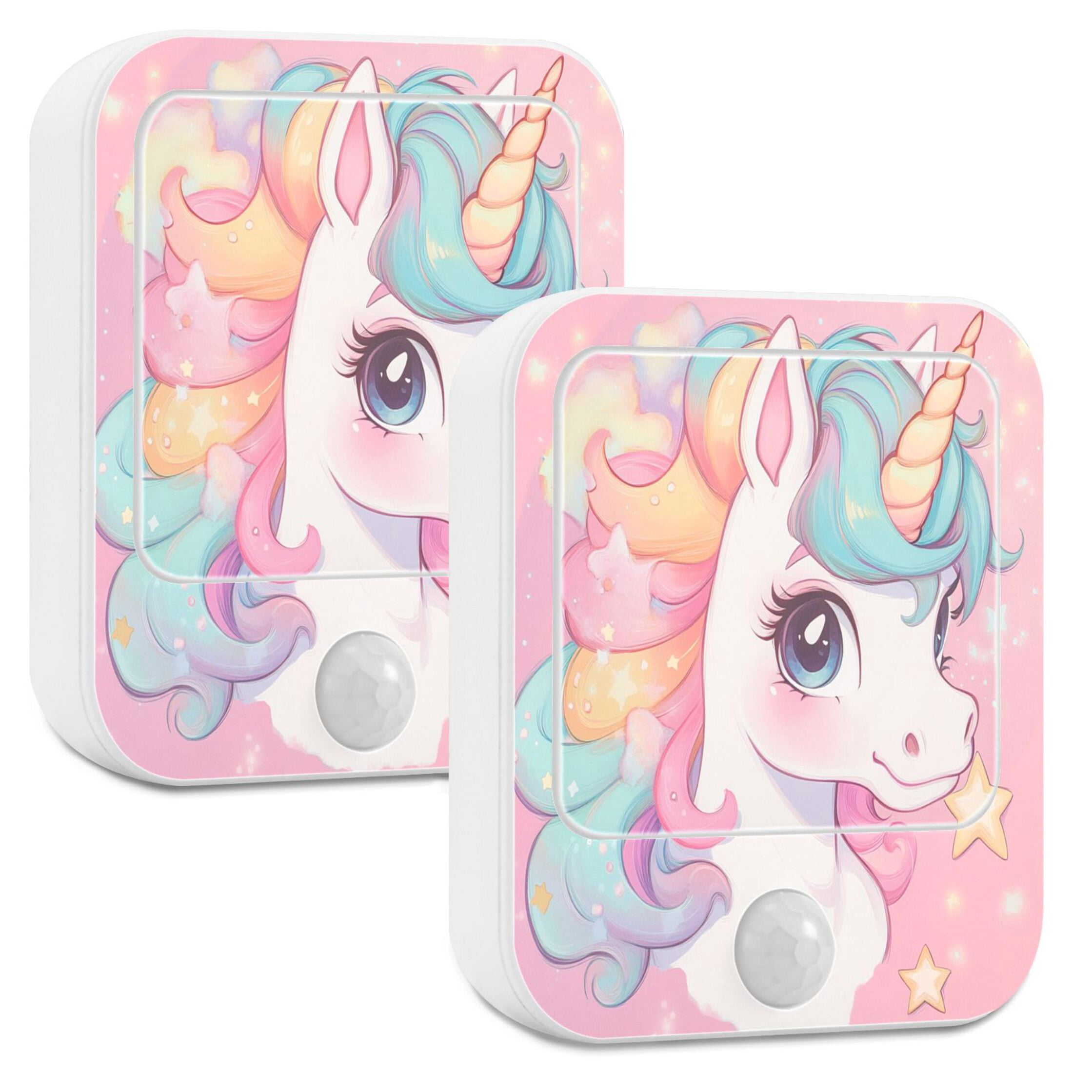 WOBOGO Cute Baby Pony Night Light Lamp with Smart Sensor Dusk to Dawn Sensor 0.6W Plug-in 2-Pack