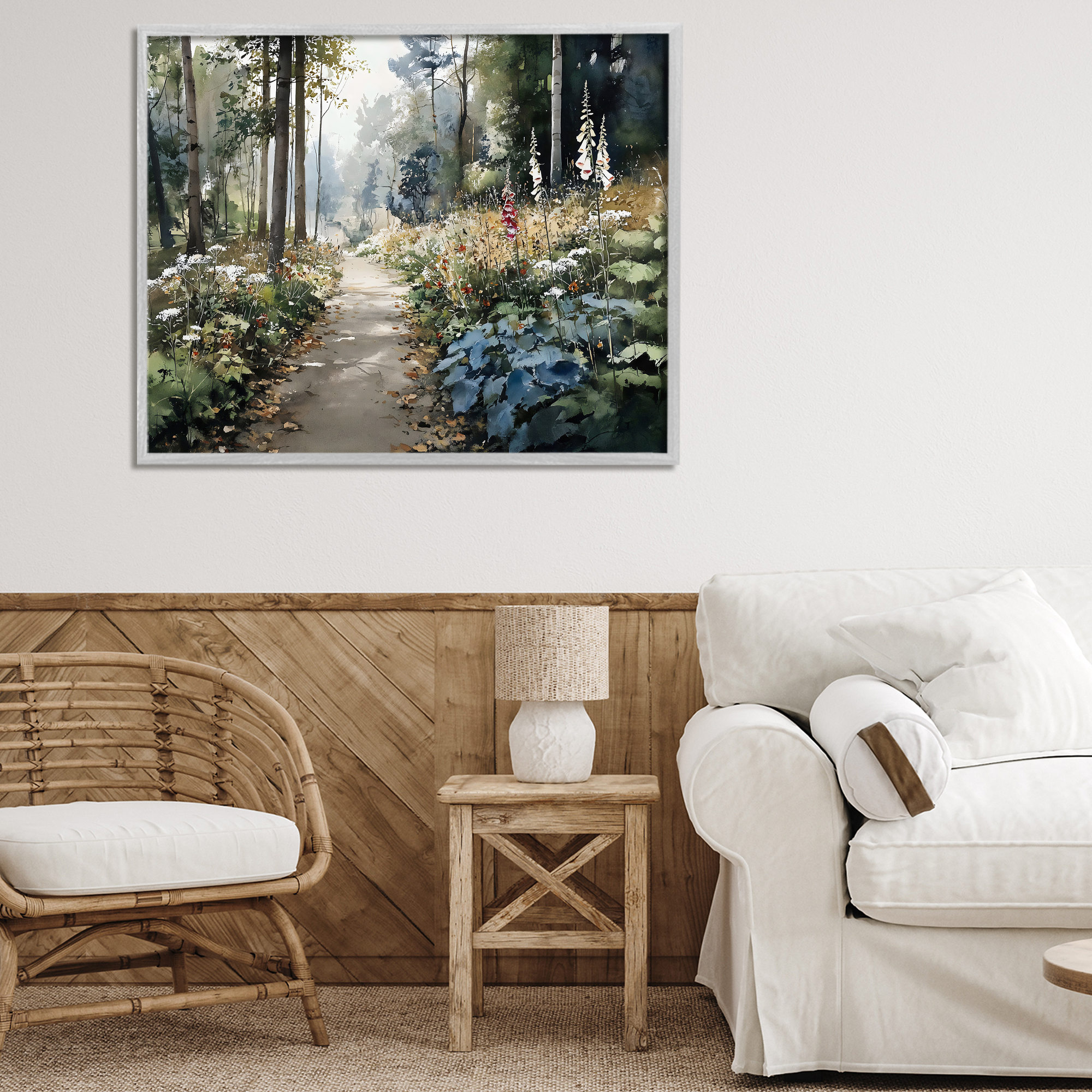 Stupell Industries Foliage Forest at Dusk Gray Framed Giclee Art, design by Franklyn Gregory