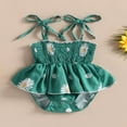 thumbnail image 2 of Baby Girls Short Romper Summer Sleeveless Floral Casual Dress, 2 of 9