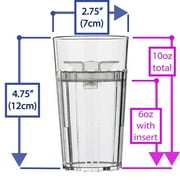 Reflo Smart Cup (Red-Violet 2-Pack) Open Training Cup, Toddler Cup, No Suction 6oz, 360 Control-Flow, USA MADE Premium High-Impact Plastic